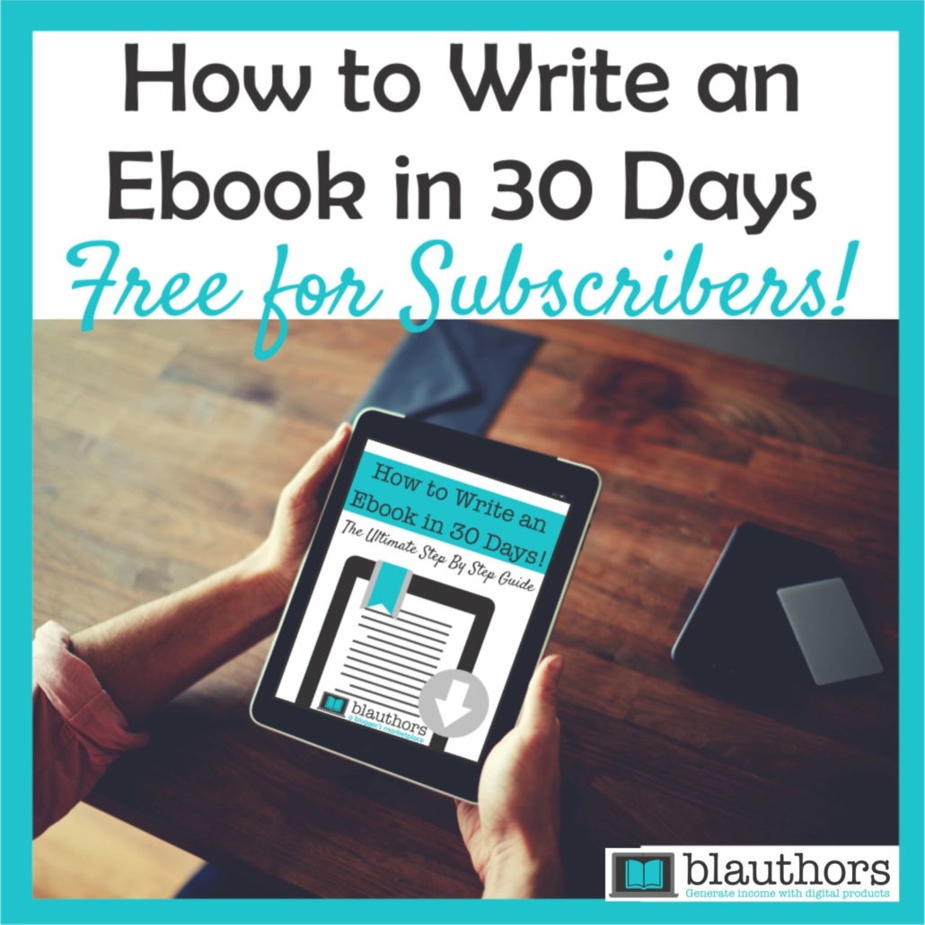 Free ebook template - How to Write and Ebook in 30 days